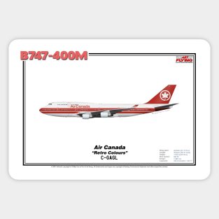 Boeing B747-400M - Air Canada "Retro Colours" (Art Print) Sticker